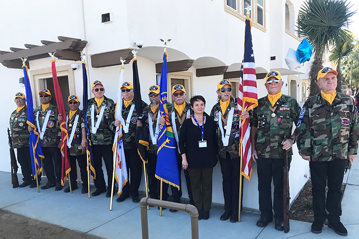 Vietnam Veterans of Ventura County brought its color guard to celebrate the grand opening of new affordable housing for their fellow veterans