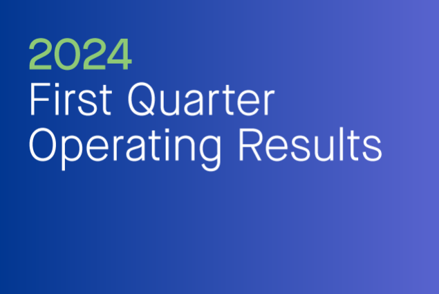 graphic that reads "2024 First Quarter Operating Results"