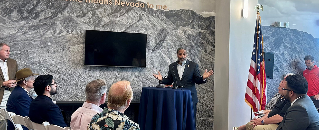 photo of U.S. Rep. Horsford speaking at celebration of affordable housing project in rural Nevada