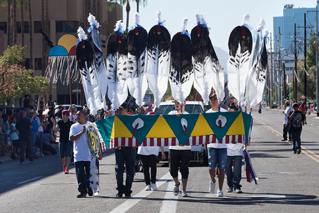 The grand opening of the Phoenix Indian School Visitor Center was celebrated with a parade in 2017.